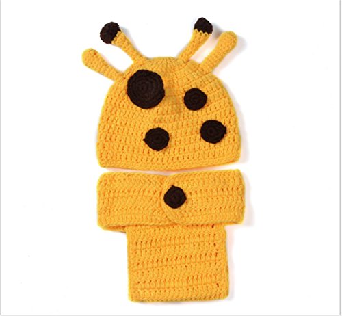 Acheter SHINA Nouveau-né Cute Crochet girafe Tissu Hat tricot et couche Costume Photographie Props Set chez AMAZON.FR