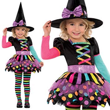 Acheter Déguisement sorcière coloré fille Halloween chez AMAZON.FR