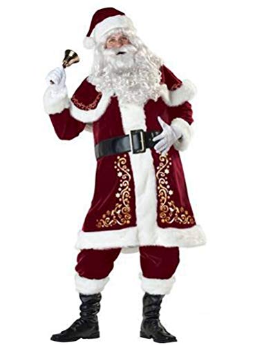 Acheter ROBO 9PC Déguisement de Père Noël Costume Noël Santa Grande Taille FR M-6XL chez AMAZON.FR