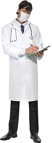 Acheter Smiffys Déguisement Homme, Médecin, avec blouse longue et masque, Taille L, Couleur: Blanc, 22192 chez AMAZON.FR