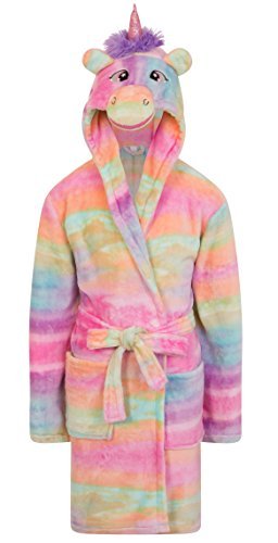 Acheter Filles Enfants à Capuche Licorne Peignoir Combinaison déguisement Pyjama Confortable idée Présents de Noël - Rainbow Unicorn Peignoir, 5-6 chez AMAZON.FR