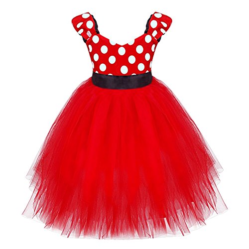Acheter YiZYiF Costume Carnaval Déguisement pour Bébé Enfant Filles Robe à Pois Vêtements 12 Mois - 6 Ans rouge 3-4 ans chez AMAZON.FR