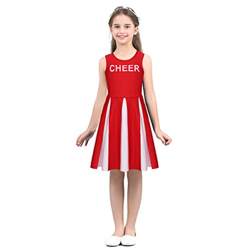 Acheter YiZYiF Enfant Fille Déguisement Cheerleading Uniforme de Pom-Pom Girl Robe Tutu Danse Costume Performance Pâques Robe Anniversaire 6-12 Ans Rouge 10 Ans chez AMAZON.FR