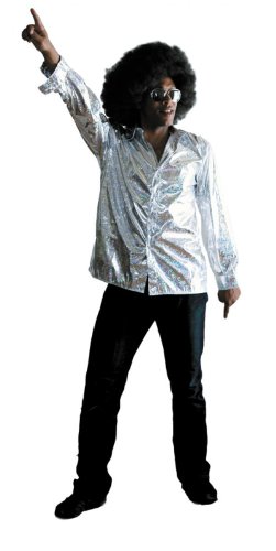 Acheter Deguisement-discount - Déguisement chemise disco argent années 70 homme taille l chez AMAZON.FR