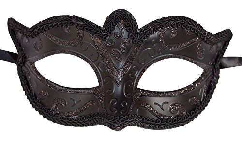 Acheter Hommes ou Dames Masque de Mascarade Vénitien Partie des Yeux Masque Noir Carnaval chez AMAZON.FR