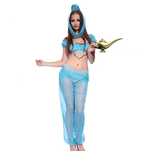 Acheter Surepromise Costume de Deguisement Voile Aladdin Arabe Princesse Jasmin pour Femme chez AMAZON.FR