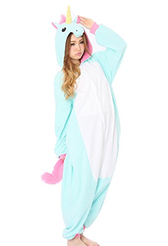 Acheter Dato Adulte Pyjama Kigurumi Unisexe Animal Onesie Pajamas Cosplay Deguisement Costume (Bleu Licorne) chez AMAZON.FR
