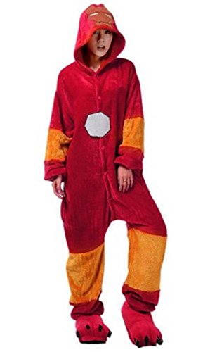 Acheter Adulte Unisexe Anime Animal Costume Cosplay Combinaison Pyjama Outfit Nuit Vêtements Onesie Fleece Halloween Costume Soirée de Déguisements Iron Man (M(158-168CM)) chez AMAZON.FR