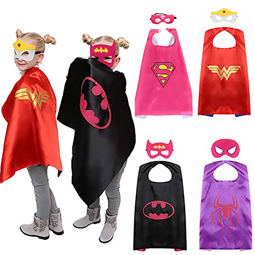 Acheter Superhero Cape Dress Up Costume Jouets Superhero Cape et Masque 4 Set pour Kids Boys Birthday Party (Girls) chez AMAZON.FR