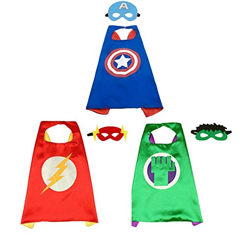 Acheter Costumes de Super Héros,Masque de Cape Super Heroes Enfants Déguisements Manteaux Garçons et Filles Jouets de Super-héros pour les Costumes D'anniversaire et les Enfants Partie chez AMAZON.FR