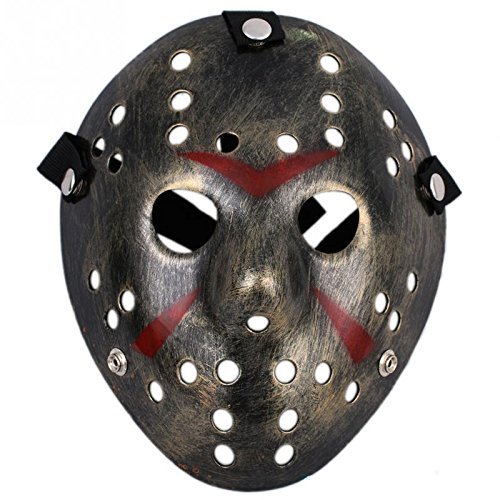 Acheter Ultra Déguisements Jason X vS Freddy Halloween masques de Hockey vendredi 13 dans un masque de qualité PVC argent couleur adultes avec bande Velcro élastique visage masque fantaisie Halloween Costumeplay chez AMAZON.FR