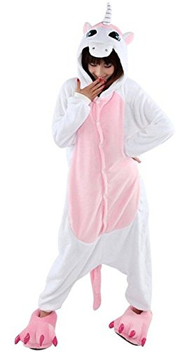 Acheter Pyjama Licorne Adulte Unisexe Kigurumi Licorne Combinaison Animaux Unicorn (S(147cm-157cm), Rose) chez AMAZON.FR