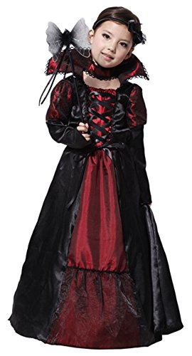 Acheter GIFT TOWER Déguisement Vampire Fille - Costume de Déguisement Comtesse Gothique Dame Halloween Cosplay Costume Théâtre Fête Enfant Fille (10-12 Ans) chez AMAZON.FR