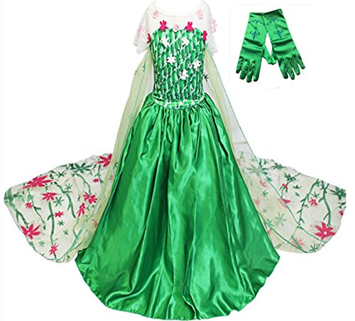 Acheter GenialES Fille Costume Deguisement de Princesse Robe Longue avec Gants pour Mariage Soiree Parti Cosplay Carnaval Halloween pour Enfant Fille 2-8 ans chez AMAZON.FR